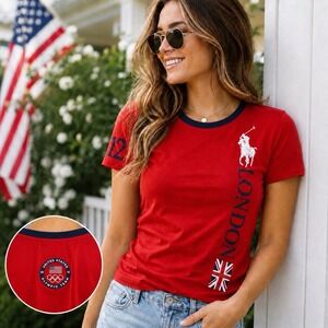 Polo Ralph Lauren Big Pony Team USA 2012 London Olympics T-Shirt Women's L